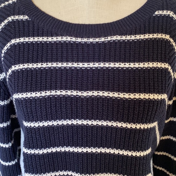 Loft navy stripe sweater - Picture 3 of 10